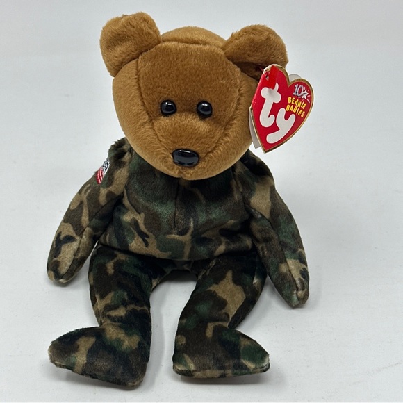 Lot of 4 Patriotic USA Unity Beanie Babies Bears Plush America Hero Spangle - Picture 6 of 16